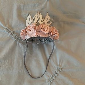 Baby girl first birthday crown